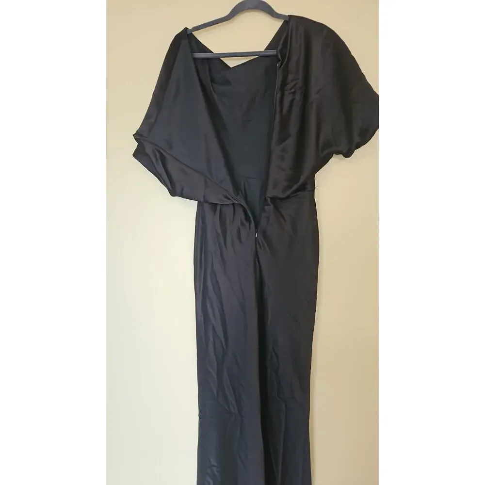 Amsale Slouch Gown – Black – Size 6 - Picture 5 of 6
